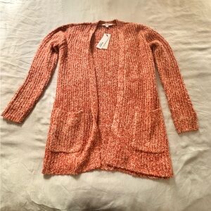NWT BB Dakota Red & White Super Soft Cardigan | Size Extra Small